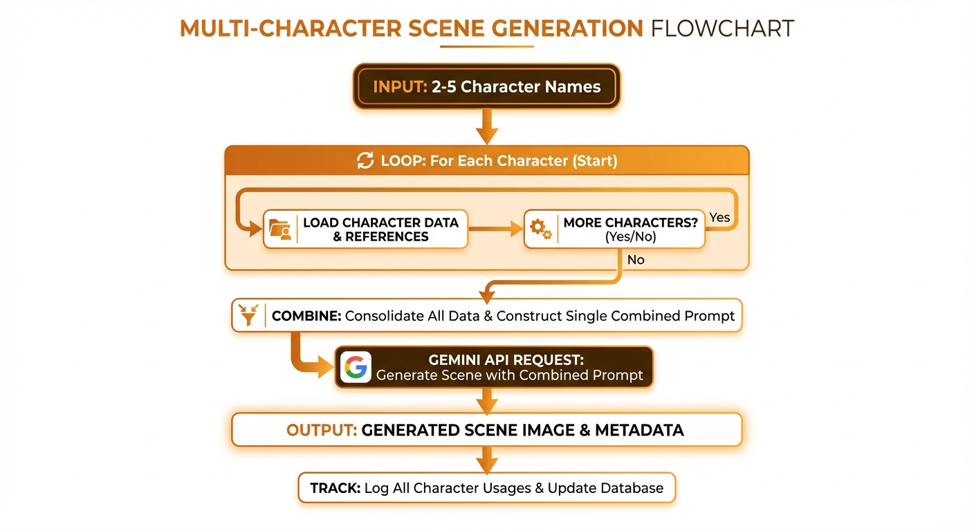 Multi-Character Scene Processing